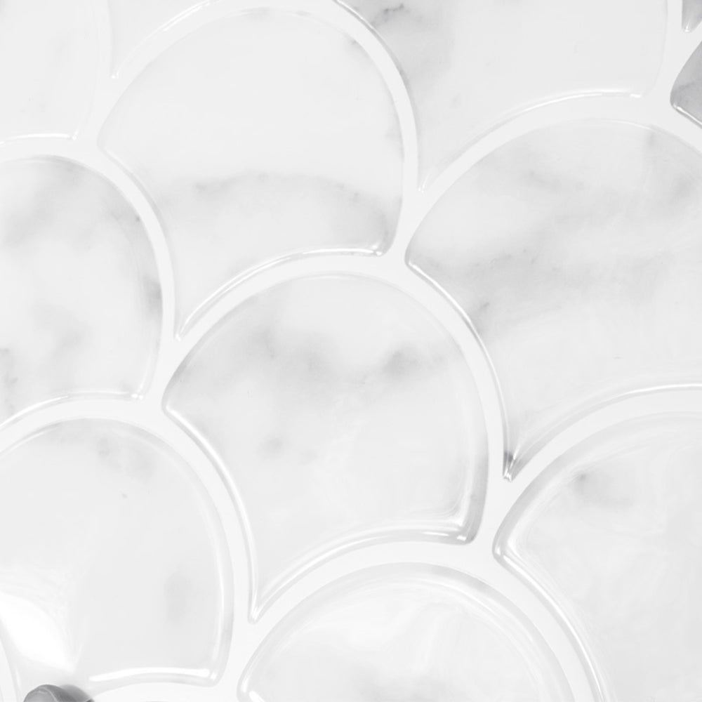 scalloped marble 3d tile