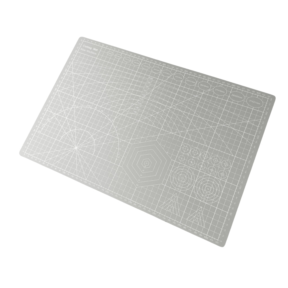 A3 self-healing cutting mat in grey with grids