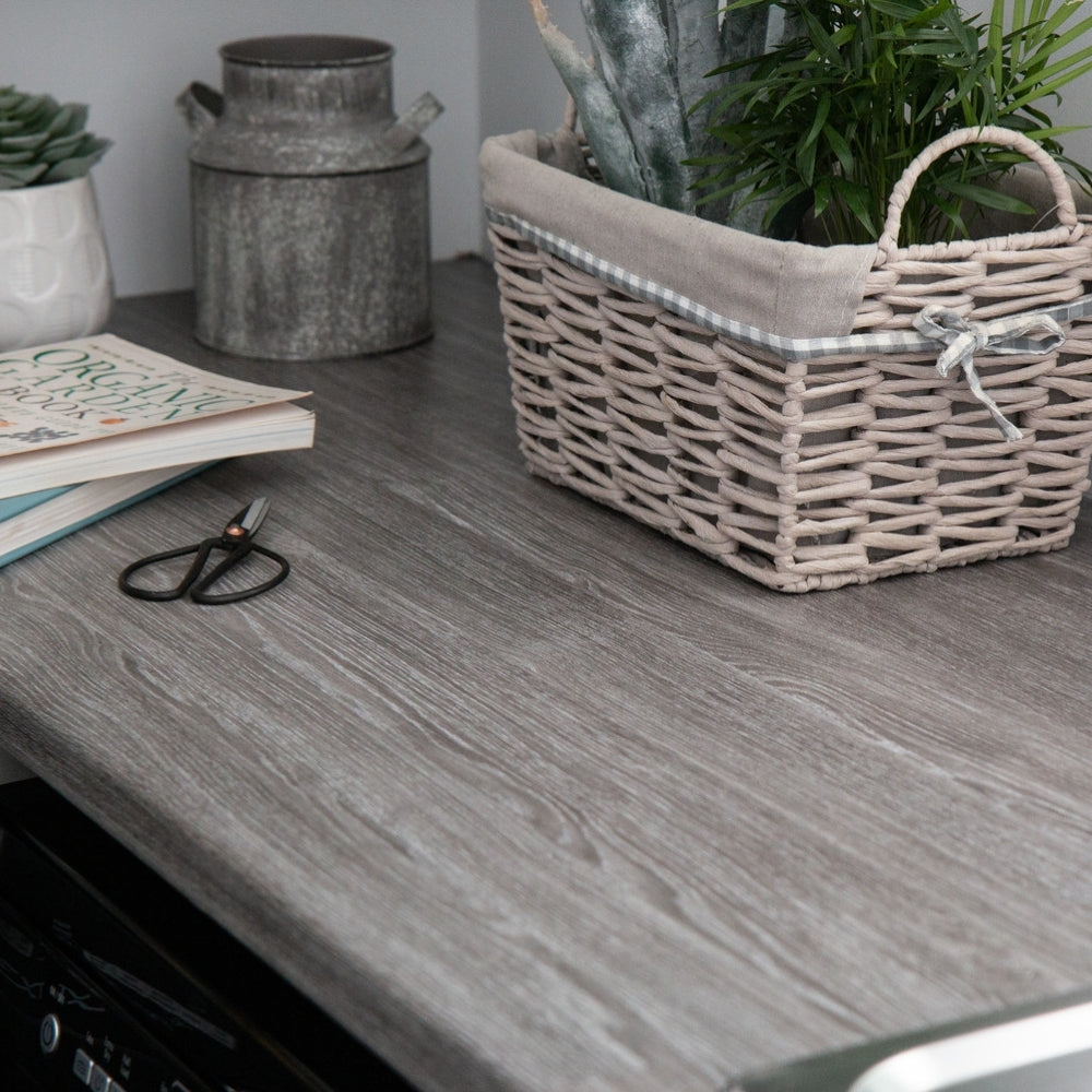 Sheffield oak pearl grey adhesive vinyl bench top