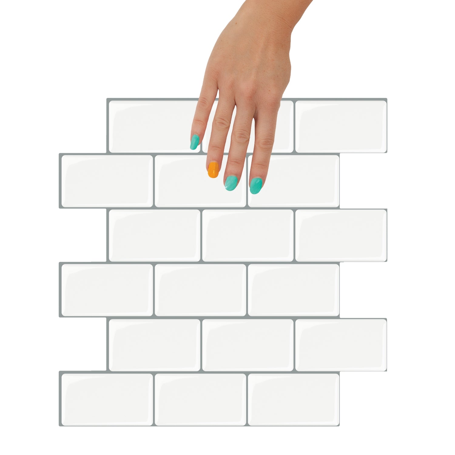 subway classic white tiles with grey grout bathroom