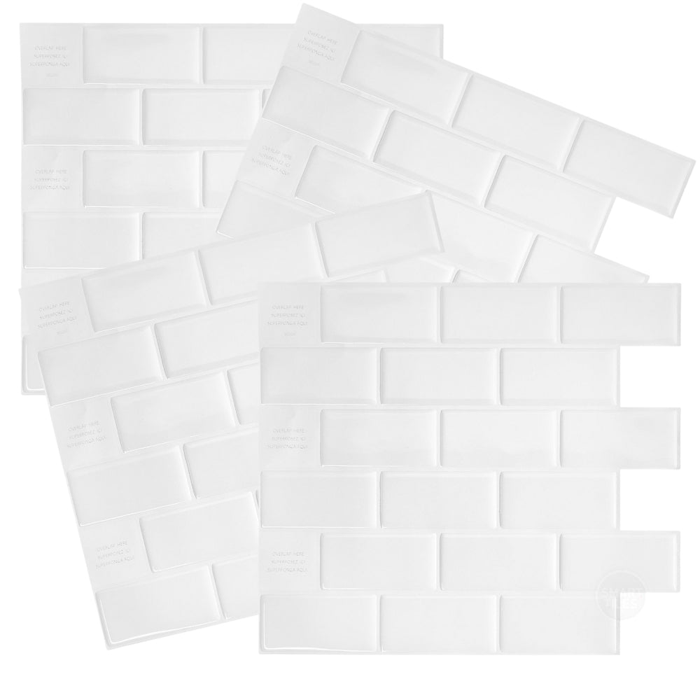 Subway White Smart Tiles 4-pack