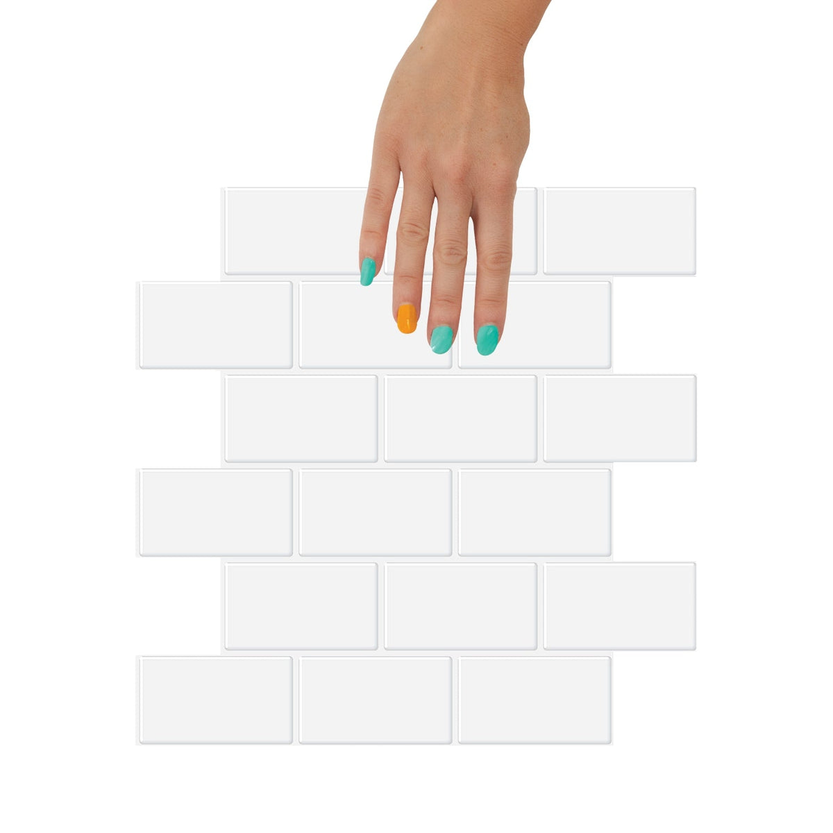 Subway white classic peel and stick tile