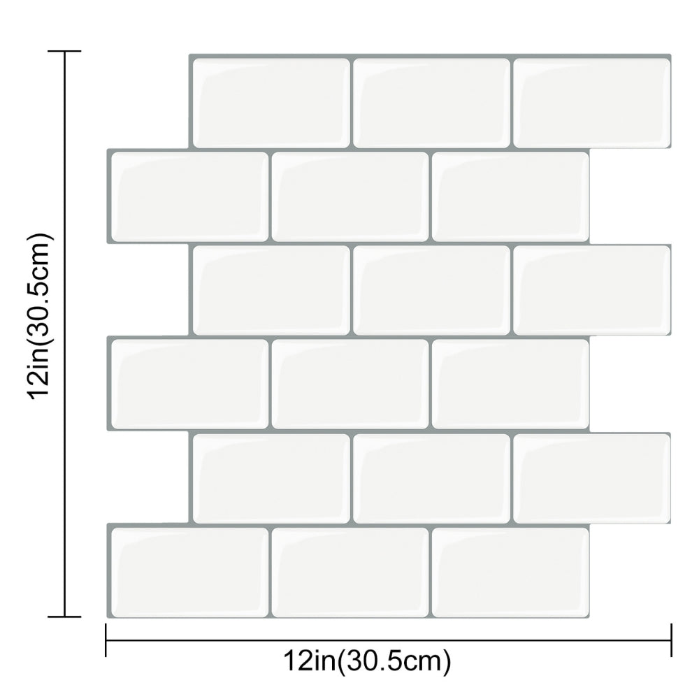 subway classic white tiles with grey grout dimensions