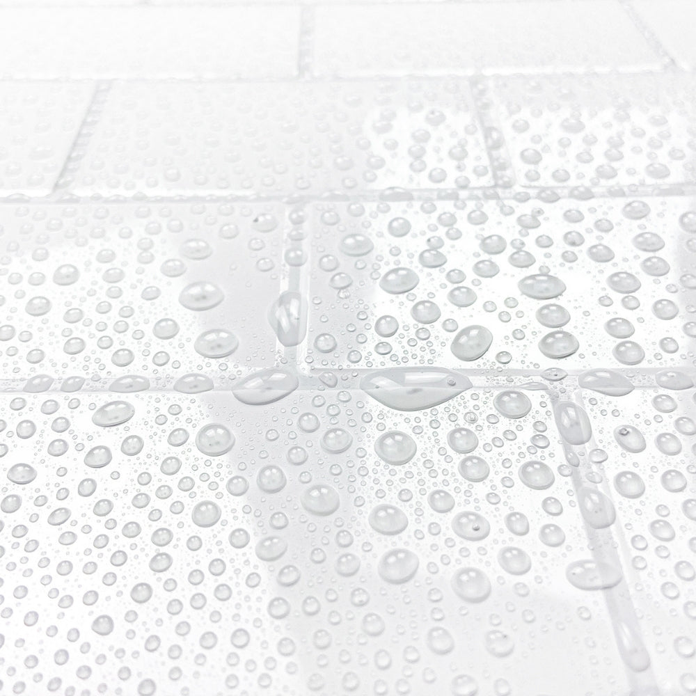 White tile with water droplets