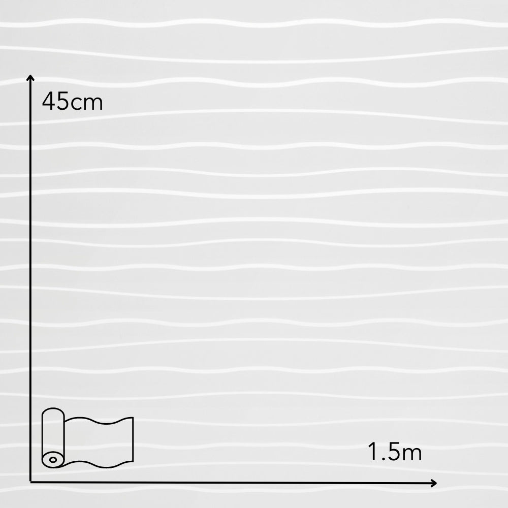 Waves static cling window film on shower glass