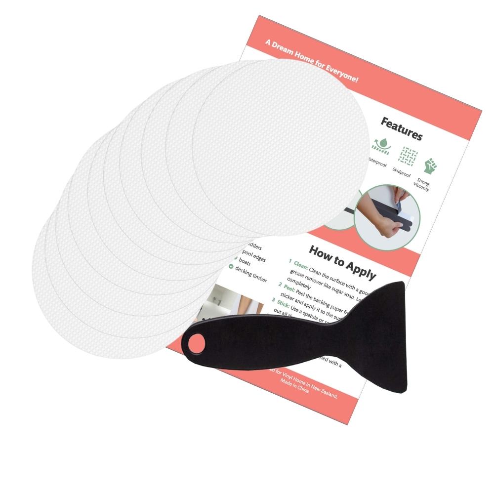 10-pack of white anti-slip grip dots from Vinyl Home