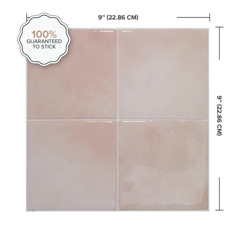 Zellige Temera Pink | Self-adhesive 3D Tiles