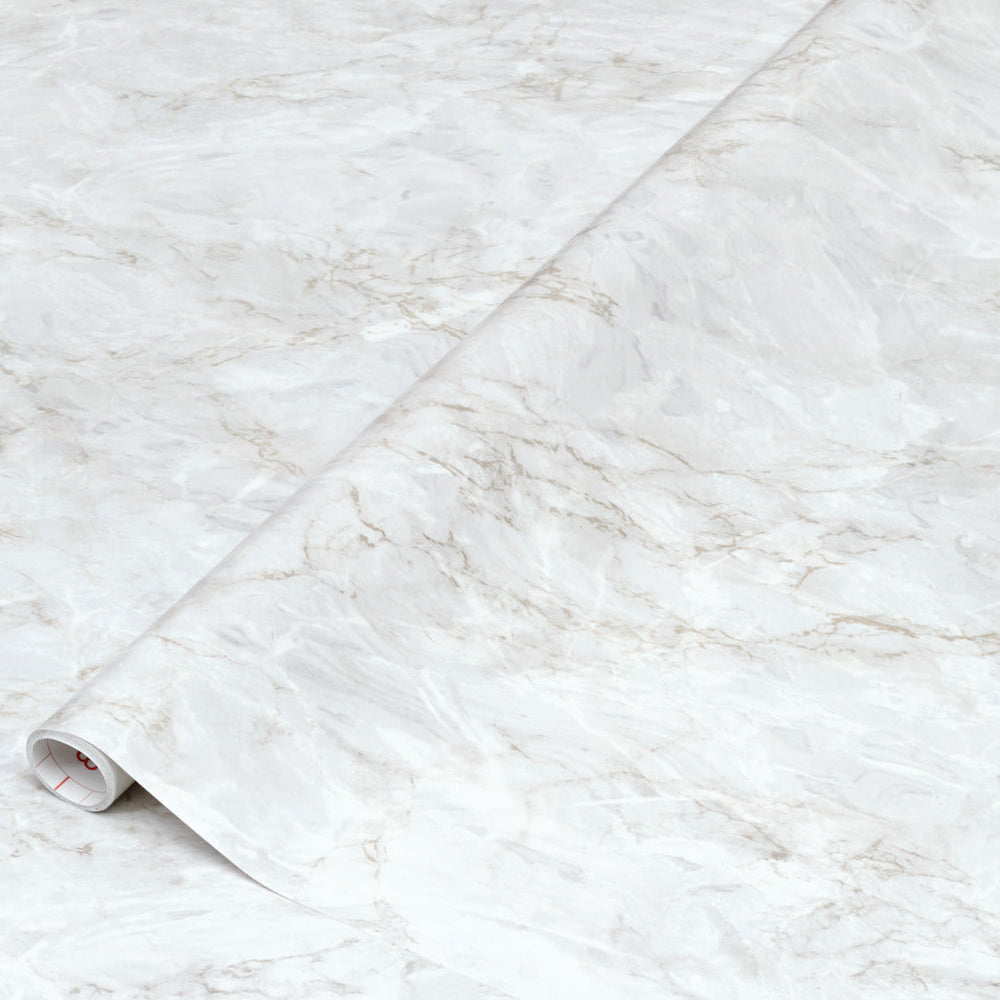 Cortes gold adhesive vinyl wrapped on a vanity