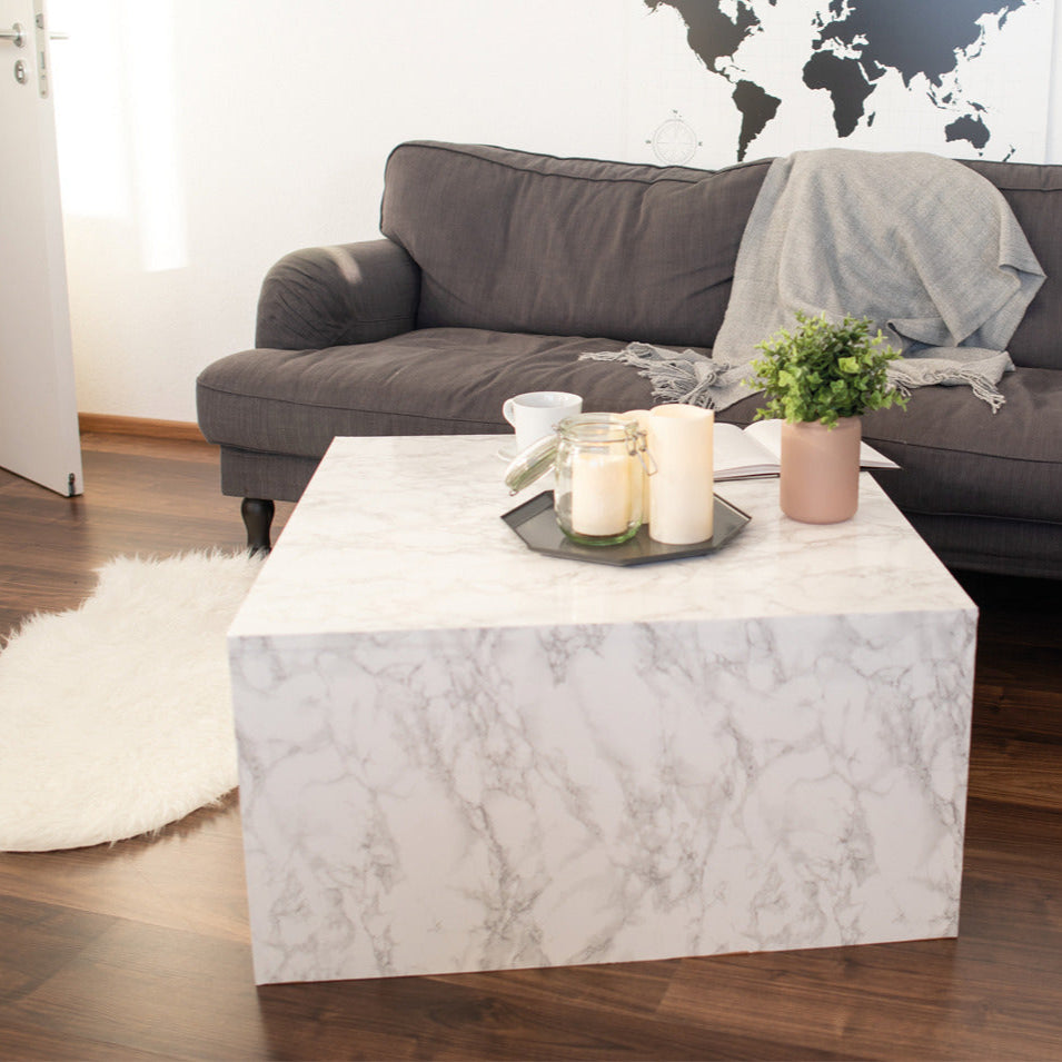 Marble marmi grey adhesive vinyl  coffee table