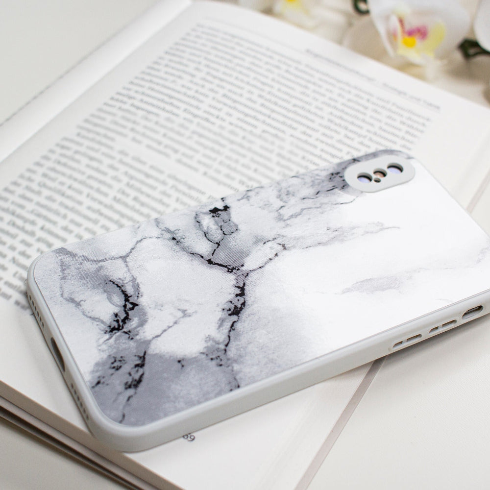 Marble marmi white adhesive vinyl phone case