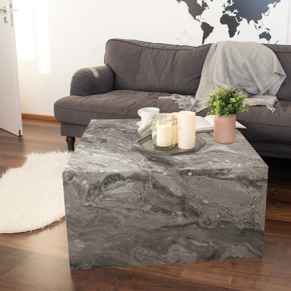 paladina greige adhesive vinyl wrapped coffee table