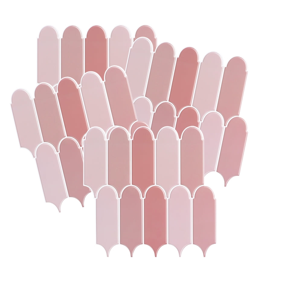 pink feather tiles 4-pack