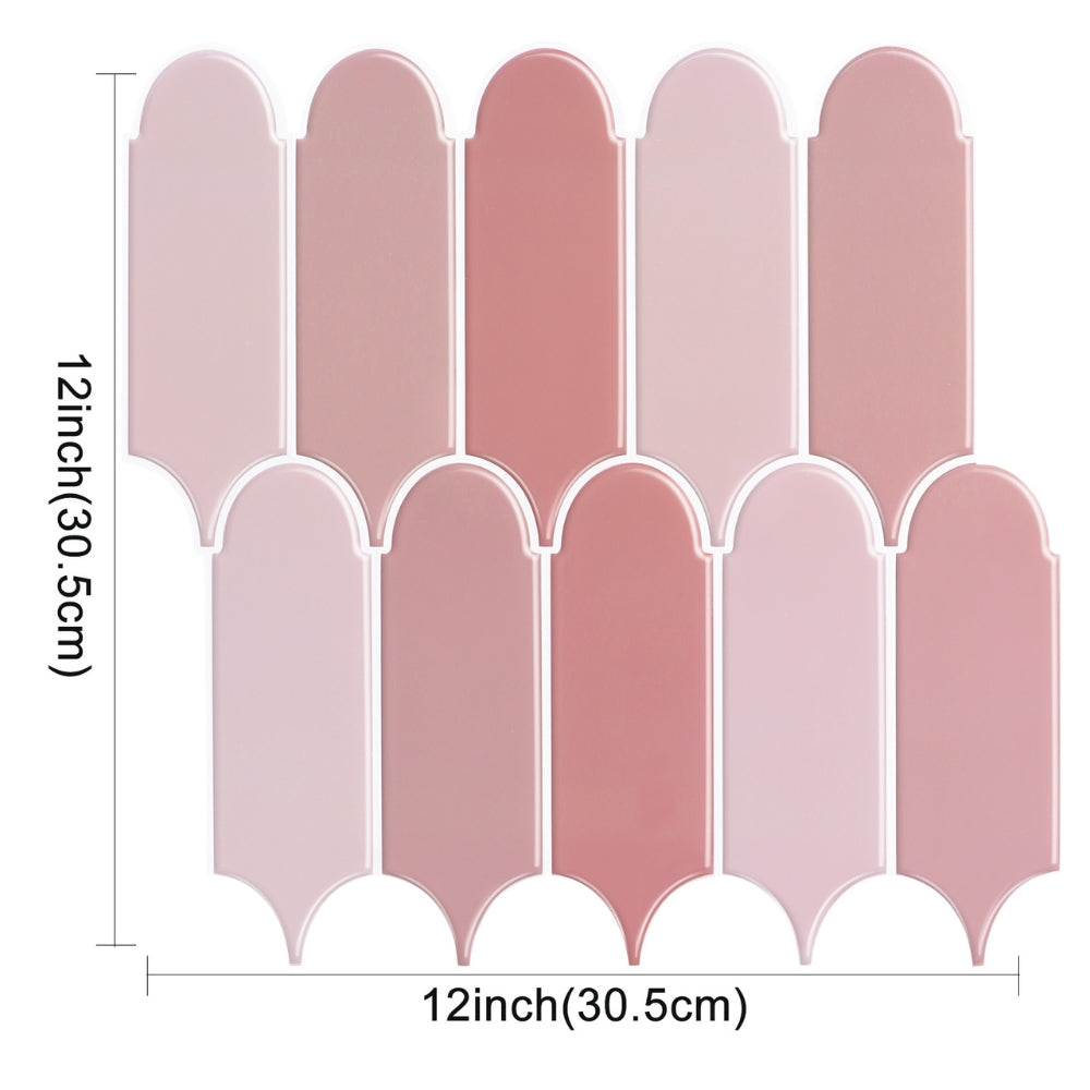 pink feather tiles dimensions