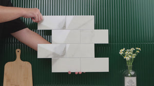 Marble glossy premium composite tiles installation video