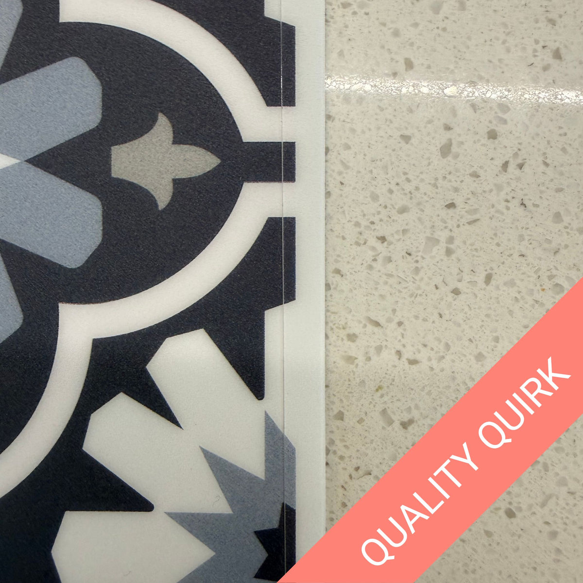 Quality Quirk - Score Lines - Lisbon Night | Quick Fix Floor & Wall Tiles - 30cm (W) x 30.cm (H) x 0.8mm (T)