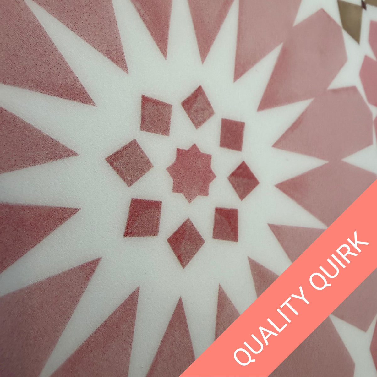 Quality Quirk - Print Marks | Marrakesh Blush | Quick Fix Floor & Wall Tiles - 30cm (W) x 30.cm (H) x 0.8mm (T)