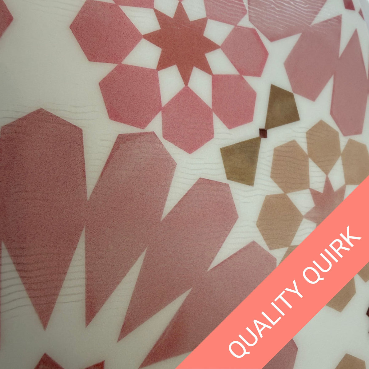 Quality Quirk - Print Marks | Marrakesh Blush | Quick Fix Floor & Wall Tiles - 30cm (W) x 30.cm (H) x 0.8mm (T)