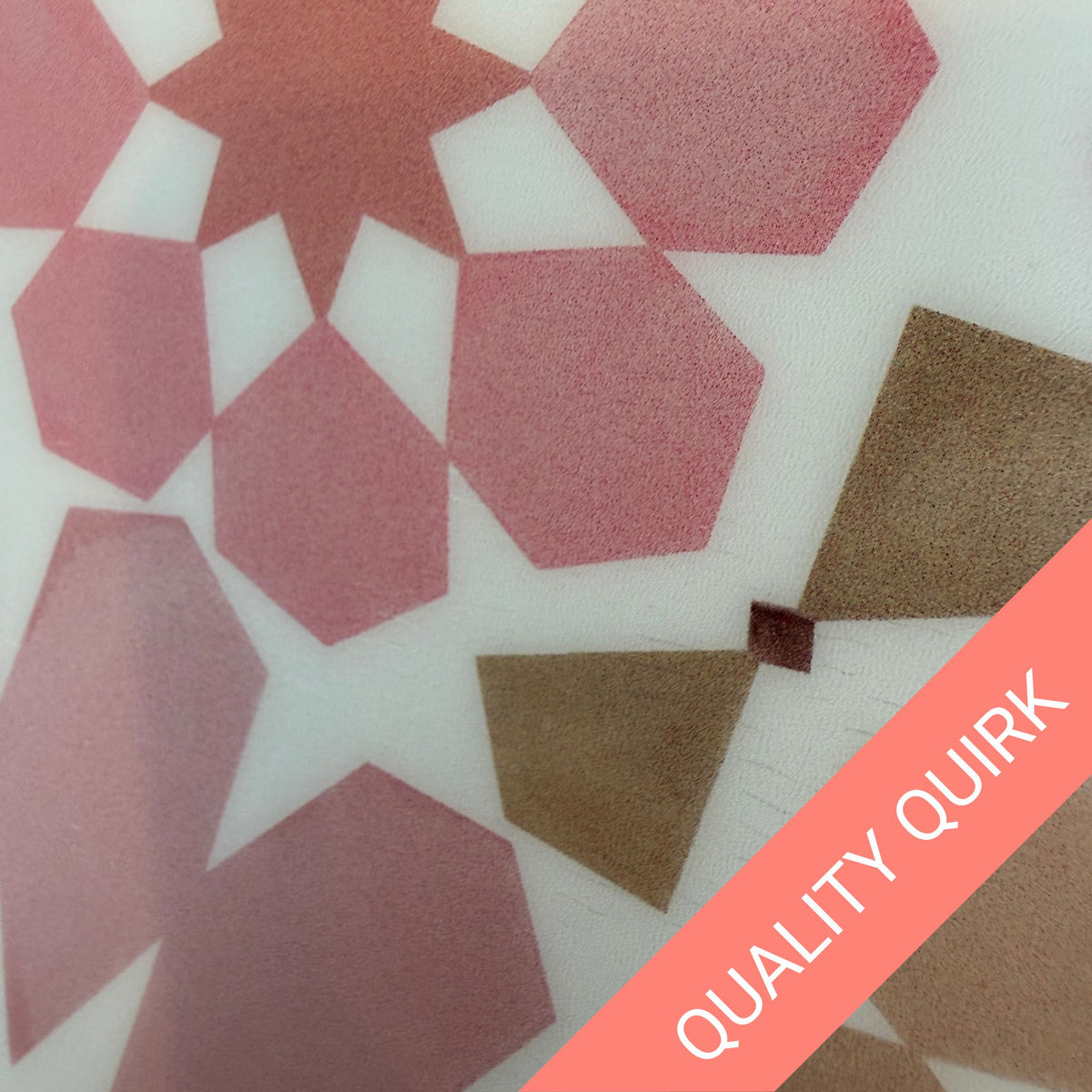 Quality Quirk - Print Marks | Marrakesh Blush | Quick Fix Floor & Wall Tiles - 30cm (W) x 30.cm (H) x 0.8mm (T)