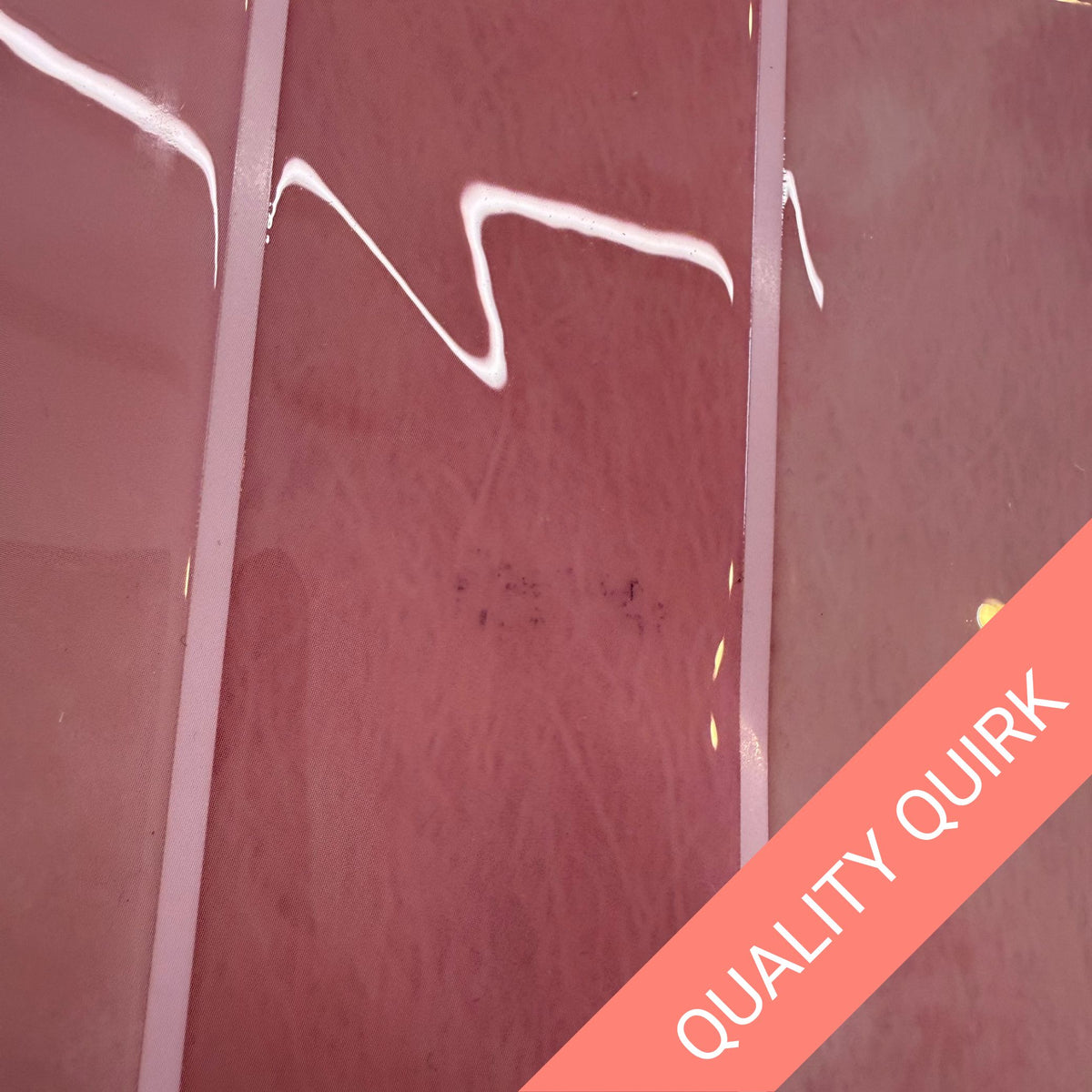 Quality Quirk - Black Stains - Stacked Subway Wall Tile | Pink with Pink Grout - 30.5cm (W) x 30.5cm (H) x 1.2mm (T)