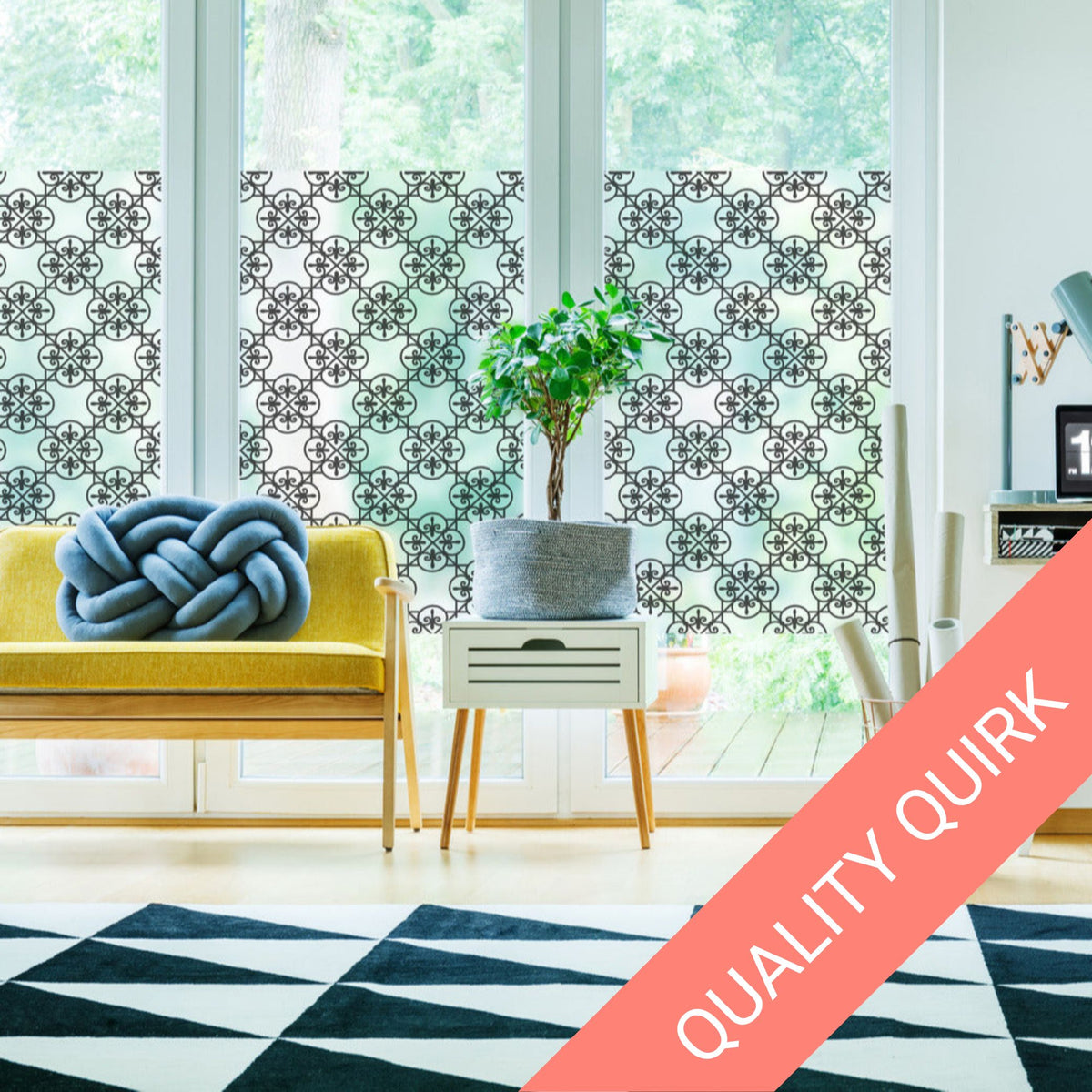 Quality Quirk - Short Roll Recinto | Static Cling Window Film - 4.5cm x 1m