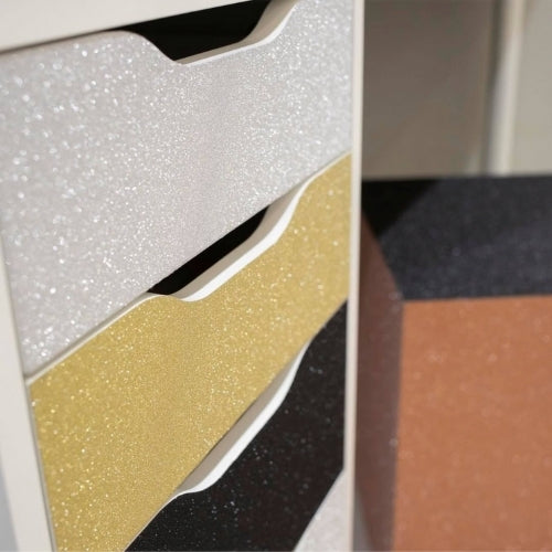 Metallic Glitter Silver - 67.5cm x 2m - Vinyl Home®